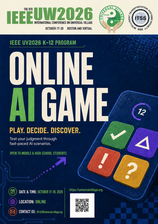 Online Game poster, IEEE UV2026 K–12 Program