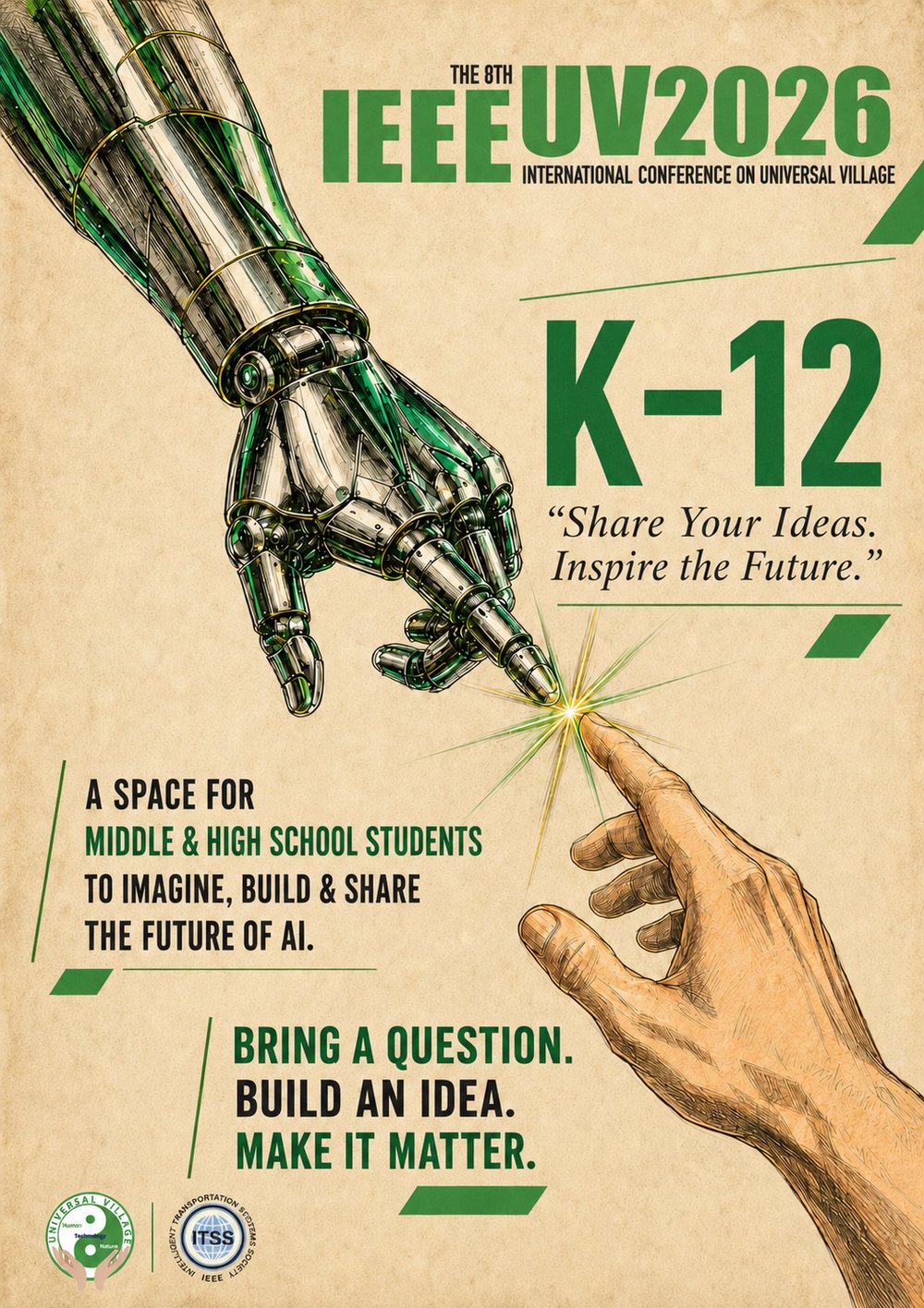 IEEE UV2026 K–12 poster: Share your ideas. Inspire the future.